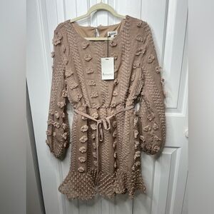 Mocha Textured Dress NWT